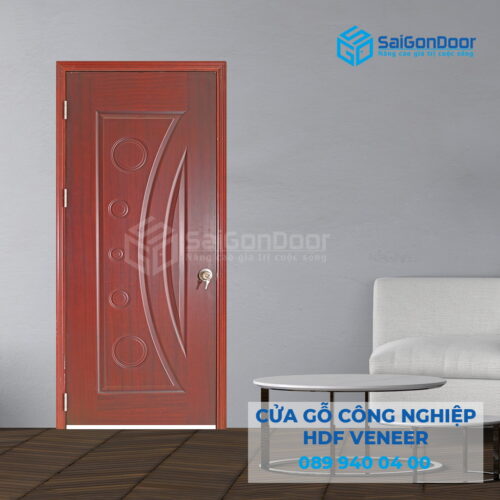 Cửa Gỗ HDF Veneer 1K-xoan dap-SGD